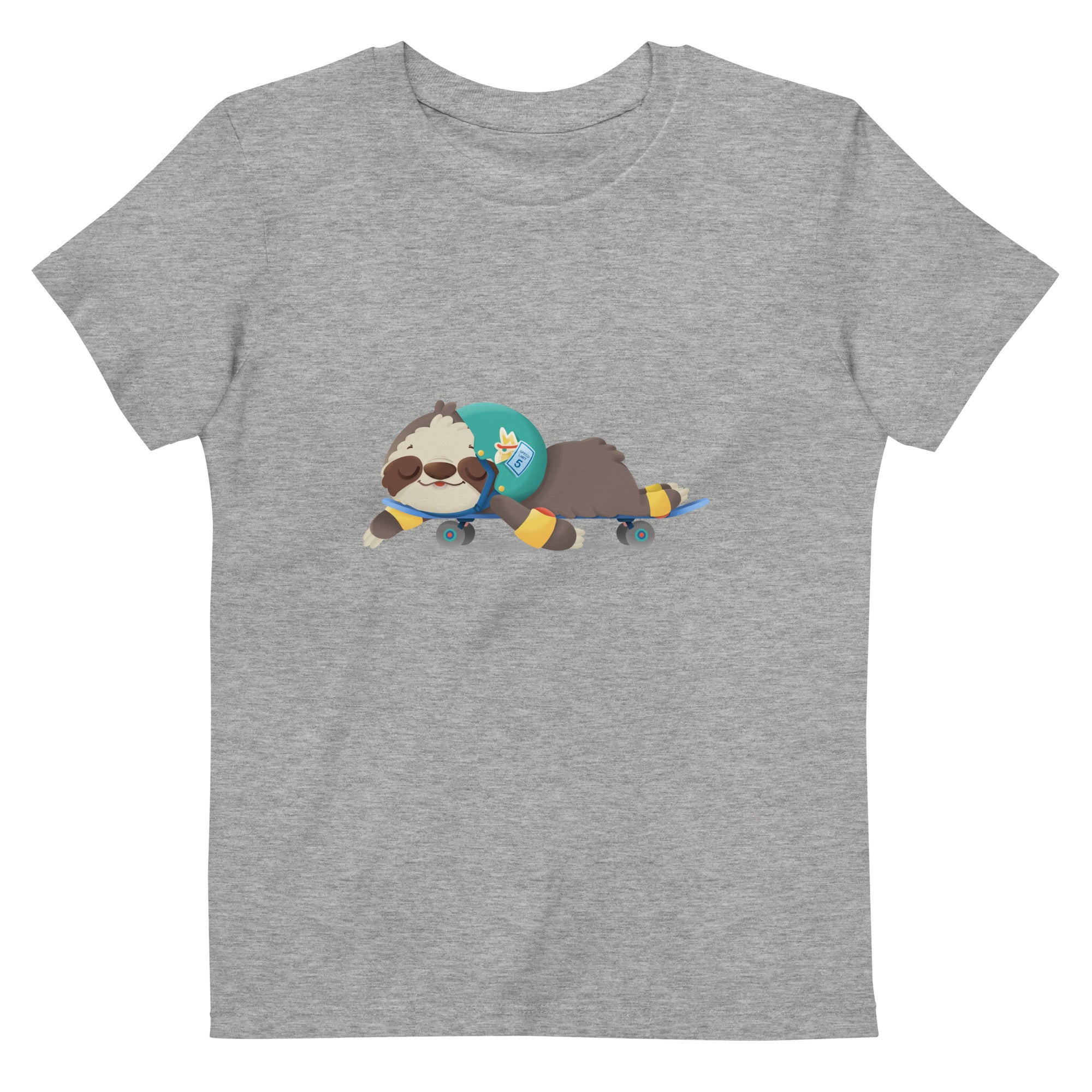 Cute Sloth skateboarding kids designer t-shirt