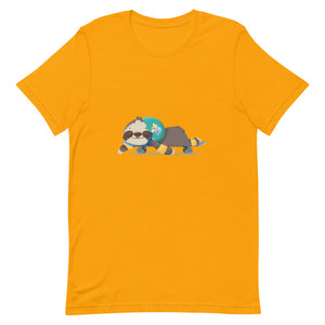 Cute Sloth Skateboarding Designer Short-Sleeve Unisex T-Shirt